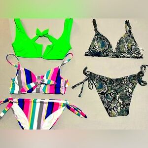 (Bundle of 2) No Boundaries 3- piece & Snake Print Scrunched Bottom (S/M)